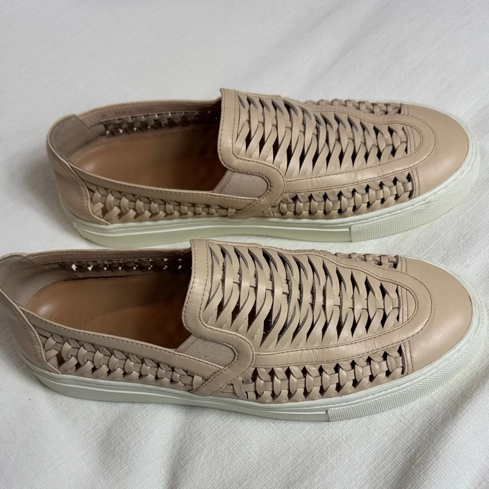 Tory Burch Beige‎ Woven Slip-On Loafers